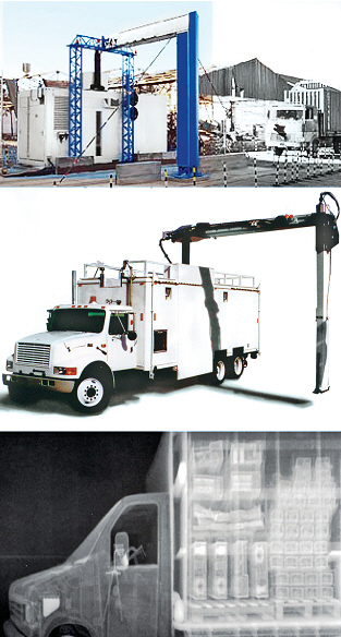 Рис. 8 Различные посты контроля транспортных средств и результат контроля крупногабаритных контейнеров и грузов 